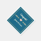 ハート！ オーダーメイドエンゲージメントパーティー スタンダードカクテルナプキン (角)