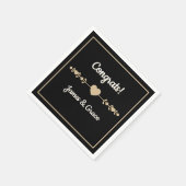 ハート！ オーダーメイドエンゲージメントパーティー スタンダードカクテルナプキン (角)