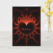 ハート カード (黄色い花)