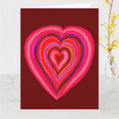 ハート カード (黄色い花)