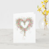 ハート カード (黄色い花)