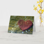 ハート カード (黄色い花)