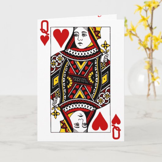 ハート カード (黄色い花)