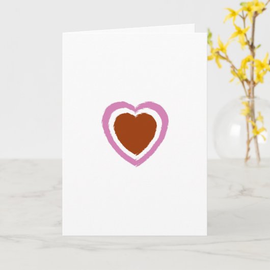 ハート カード (黄色い花)