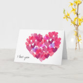 ハート カード (黄色い花)