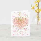 ハート カード (黄色い花)