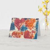 ハート カード (黄色い花)