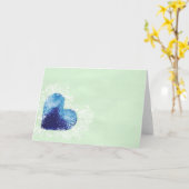 ハート カード (黄色い花)