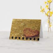 ハート カード (黄色い花)