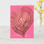 ハート カード (黄色い花)