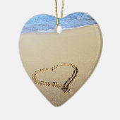ハート&キスオーナメント セラミックオーナメント (左)