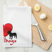 ハート キッチンタオル (四つ折り)