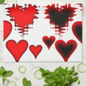 ハート キッチンタオル (折り畳み)