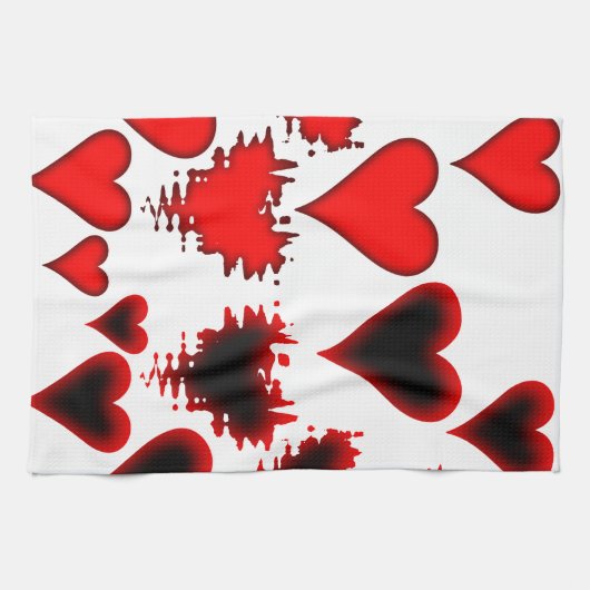 ハート キッチンタオル (横)