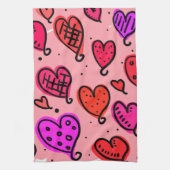 ハート キッチンタオル (縦)