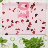 ハート キッチンタオル (折り畳み)