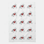 ハート キッチンタオル (縦)