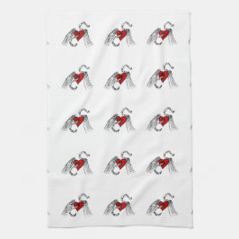 ハート キッチンタオル