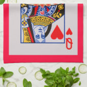 ハート キッチンタオル (折り畳み)