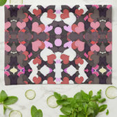 ハート キッチンタオル (折り畳み)