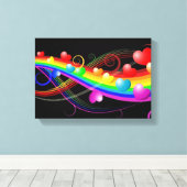 ハート キャンバスプリント (インサイチュ (ウッドフロア))