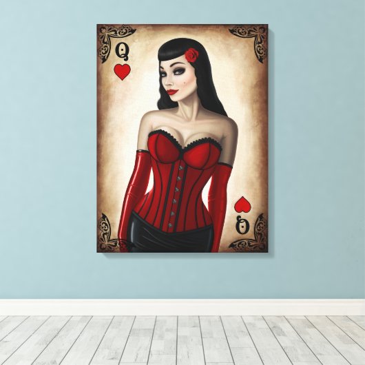 ハート キャンバスプリント (インサイチュ (ウッドフロア))