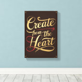 ハート キャンバスプリント (インサイチュ (ウッドフロア))