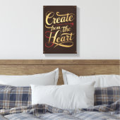 ハート キャンバスプリント (インサイチュ (寝室))