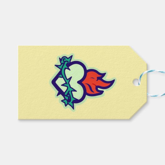 ハート ギフトタグ (正面(横))