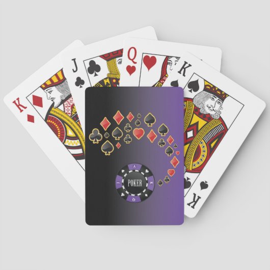 ハート、クラブ、ダイヤ、スペードデザイン自転車  トランプ (裏面)