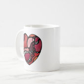 ハート コーヒーマグカップ (正面左)