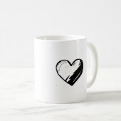 ハート コーヒーマグカップ (正面右)