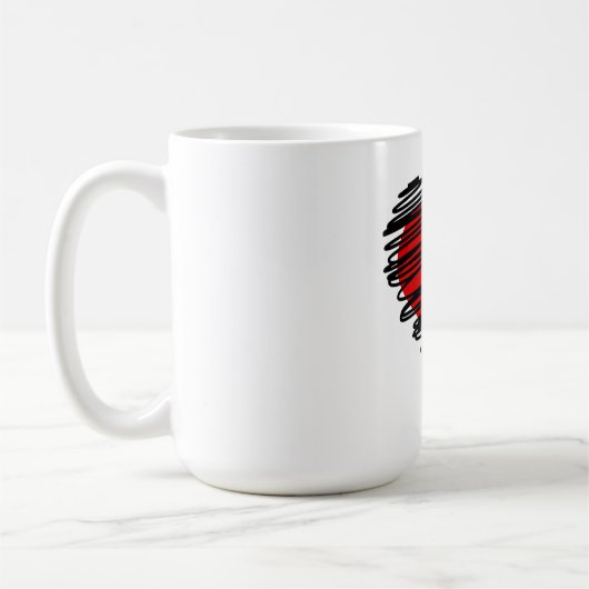 ハート コーヒーマグカップ (左)