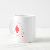 ハート コーヒーマグカップ (正面左)