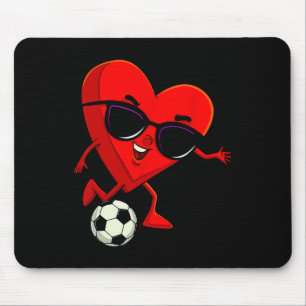 ハート サッカー かわいい バレンタインデー スポーツ メンズ マウスパッド