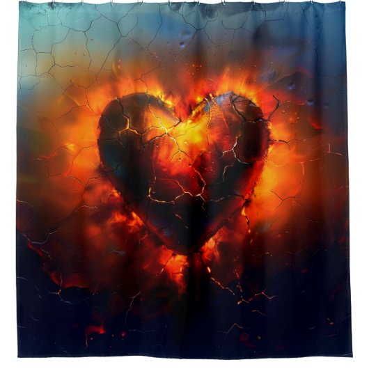 ハート シャワーカーテン (正面)