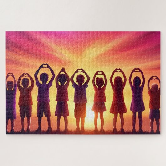 ハート ジグソーパズル (横)