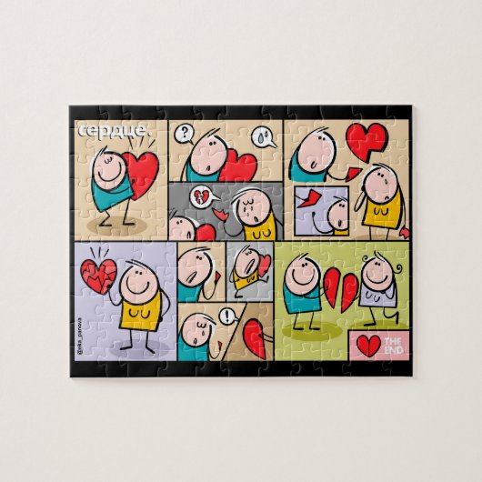 ハート ジグソーパズル (横)