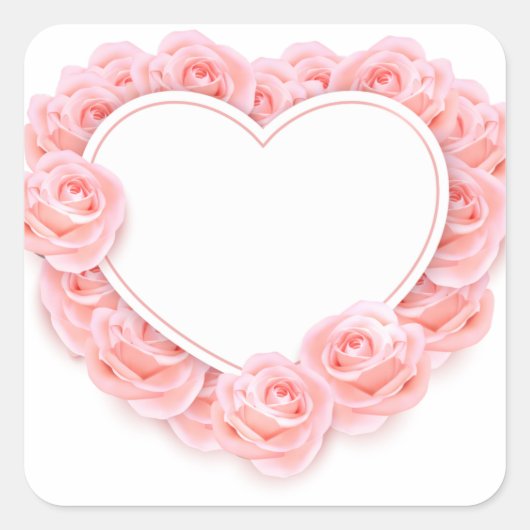 ハート スクエアシール (正面)