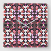 ハート スクエア壁時計 (正面)