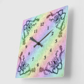 ハート スクエア壁時計 (傾斜)