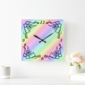 ハート スクエア壁時計 (ホーム)