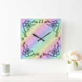 ハート スクエア壁時計 (ホーム)