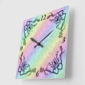 ハート スクエア壁時計 (傾斜)