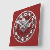 ハート スクエア壁時計 (傾斜)