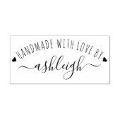 ハート＆スクリプト 手作りの愛の名 ラバースタンプ (インプリント)