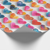 ハート（スケッチ記号とドリップあり） ラッピングペーパー (角)