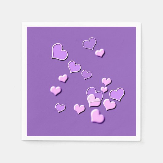 ハート スタンダードカクテルナプキン (正面)