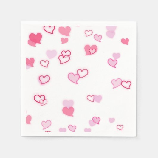 ハート スタンダードカクテルナプキン (正面)