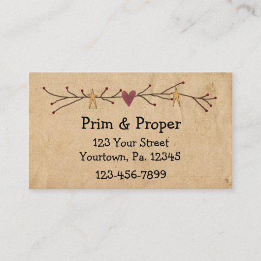 ハート&スターズビジネスカード 名刺 (正面)